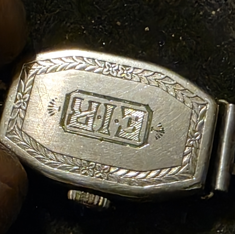 Vintage ART DECO 20S OR 30S BULOVA Silver Watch with Black Numerals - Picture 8 of 12